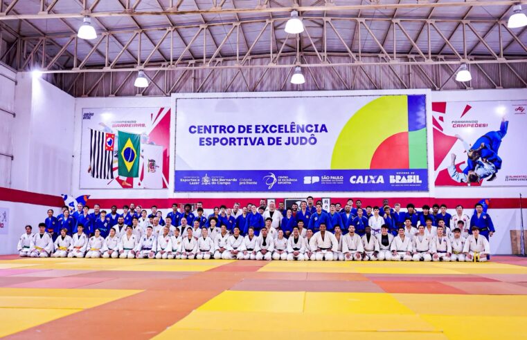 SÃO BERNARDO REÚNE 150 ATLETAS NA ARENA CAIXA PARA INTERCÂMBIO INTERNACIONAL EM TREINAMENTO DE JUDÔ
