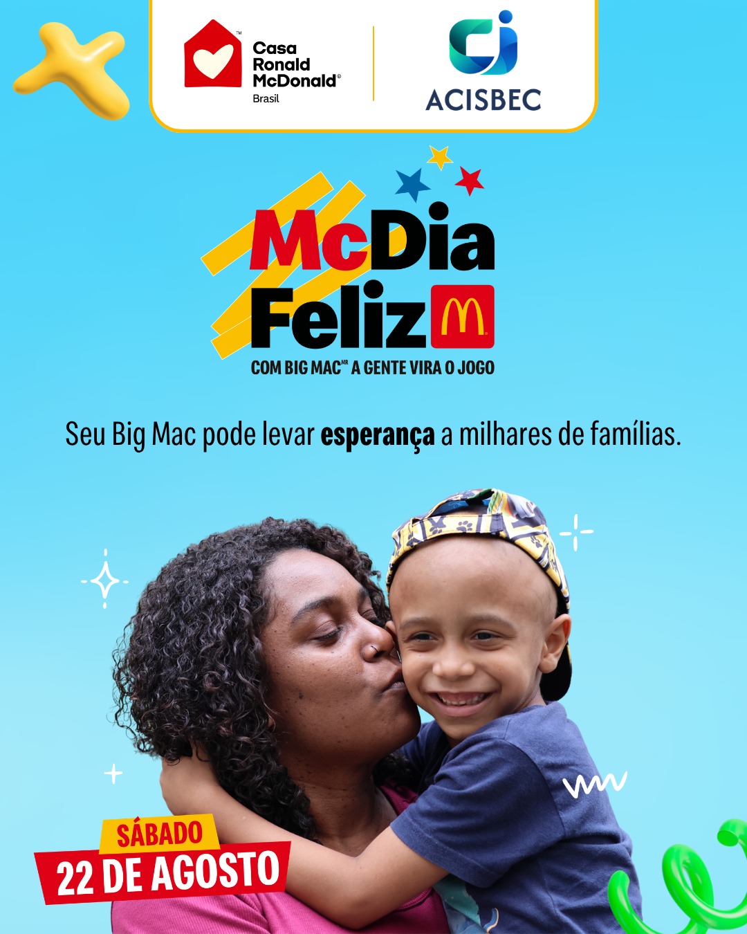 ACISBEC APOIA MCDIA FELIZ E INCENTIVA ASSOCIADOS EM CAMPANHA CONTRA O CÂNCER INFANTIL