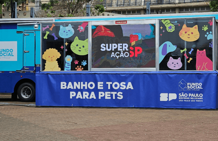 CARRETA CAMINHOS DA CAPACITAÇÃO OFERECE CURSO GRATUITO DE BANHO E TOSA PARA PETS EM SÃO CAETANO