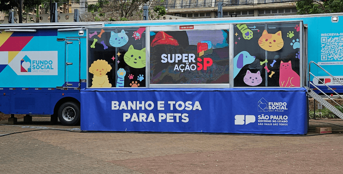 CARRETA CAMINHOS DA CAPACITAÇÃO OFERECE CURSO GRATUITO DE BANHO E TOSA PARA PETS EM SÃO CAETANO