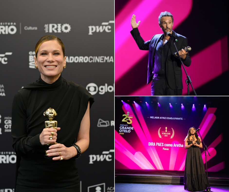 GLOBO SE DESTACA NO PRÊMIO GRANDE OTELO 2026 COM NOVE TROFÉUS; “MANAS” É UM DOS GRANDES VENCEDORES DA NOITE