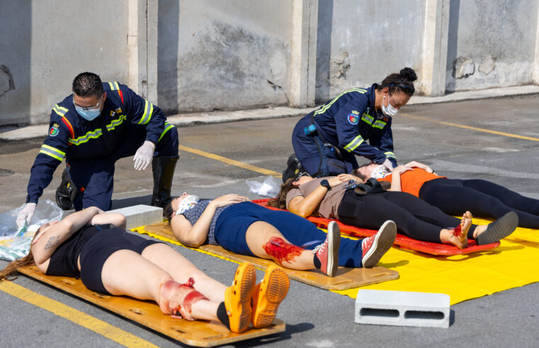 SIMULADO DE INCIDENTE COM MÚLTIPLAS VÍTIMAS CAPACITA EQUIPES DE RESGATE EM SÃO CAETANO