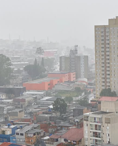 CHUVA E TROVOADAS MARCAM ESTA TERÇA EM SÃO BERNARDO; TEMPERATURAS CAEM E PODEM CHEGAR A 9°C NA QUINTA
