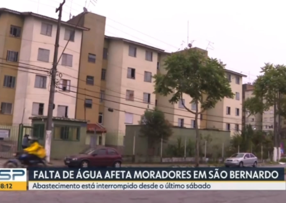 TV GLOBO MOSTRA FALTA D’ÁGUA EM BAIRROS DE SÃO BERNARDO NESTA SEGUNDA-FEIRA