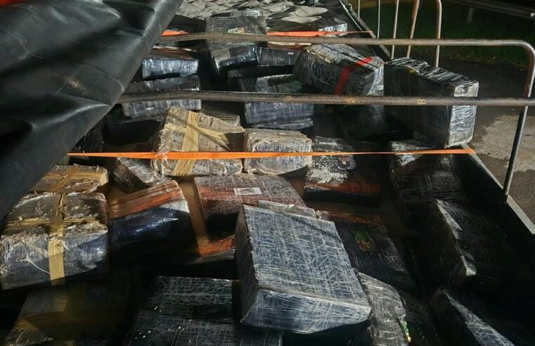PM RODOVIÁRIA APREENDE MAIS DE 1,8 TONELADA DE MACONHA EM CAMINHÃO COM PLACAS DO PARAGUAI NO INTERIOR DE SP