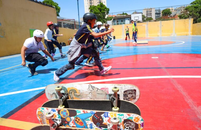 PROJETO SKATE NA ESCOLA CHEGA A MAIS DE 350 ALUNOS DA REDE MUNICIPAL DE SANTO ANDRÉ