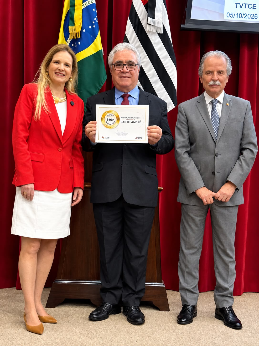 OUVIDORIA DE SANTO ANDRÉ RECEBE SELO OURO DO TRIBUNAL DE CONTAS DO ESTADO