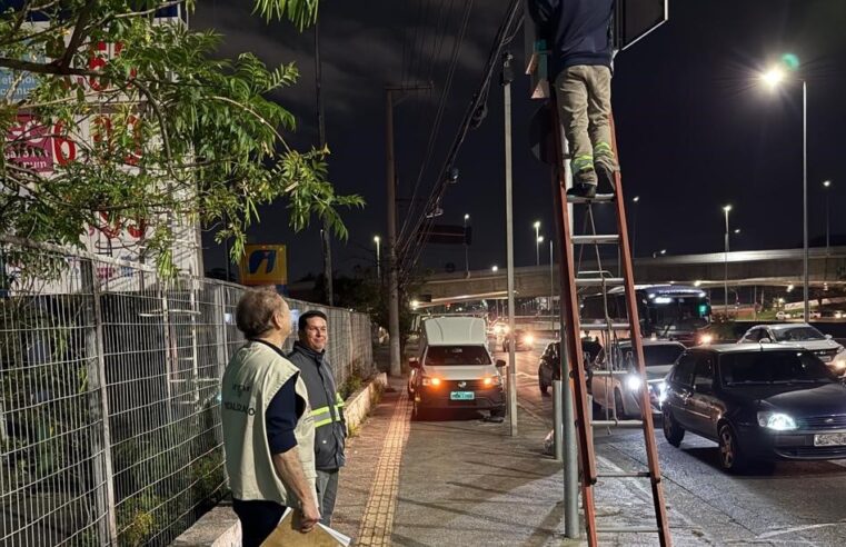 EM SANTO ANDRÉ, IPEM/SP VERIFICA RADAR NA AVENIDA DOS ESTADOS