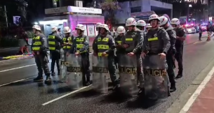 PM ACOMPANHA CONCENTRAÇÃO DE APOIADORES DE LULA E FLÁVIO BOLSONARO NA AVENIDA PAULISTA