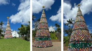 MAIOR ÁRVORE DE NATAL EM CROCHÊ DO BRASIL HOMENAGEIA SÃO FRANCISCO DE ASSIS